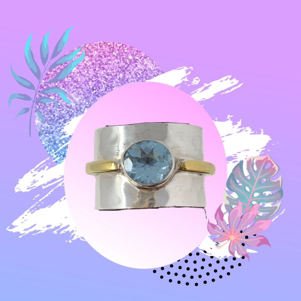 Sterling Silver Blue Topaz Ring